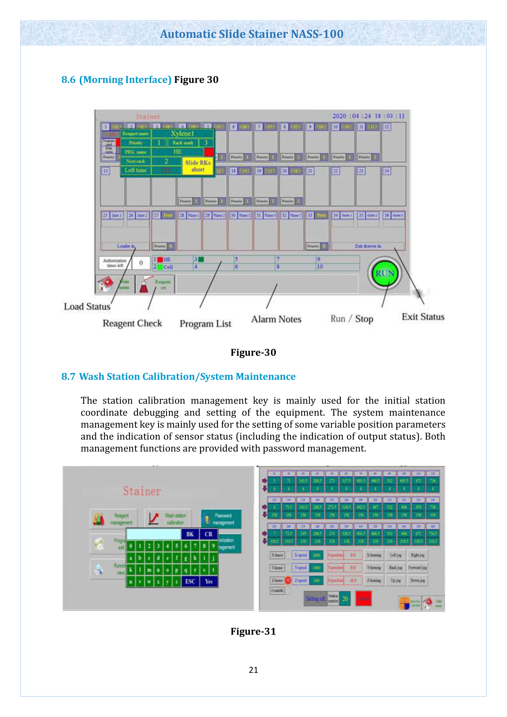 Automatic Slide Stainer NASS-100 Operating Manual | Labnics