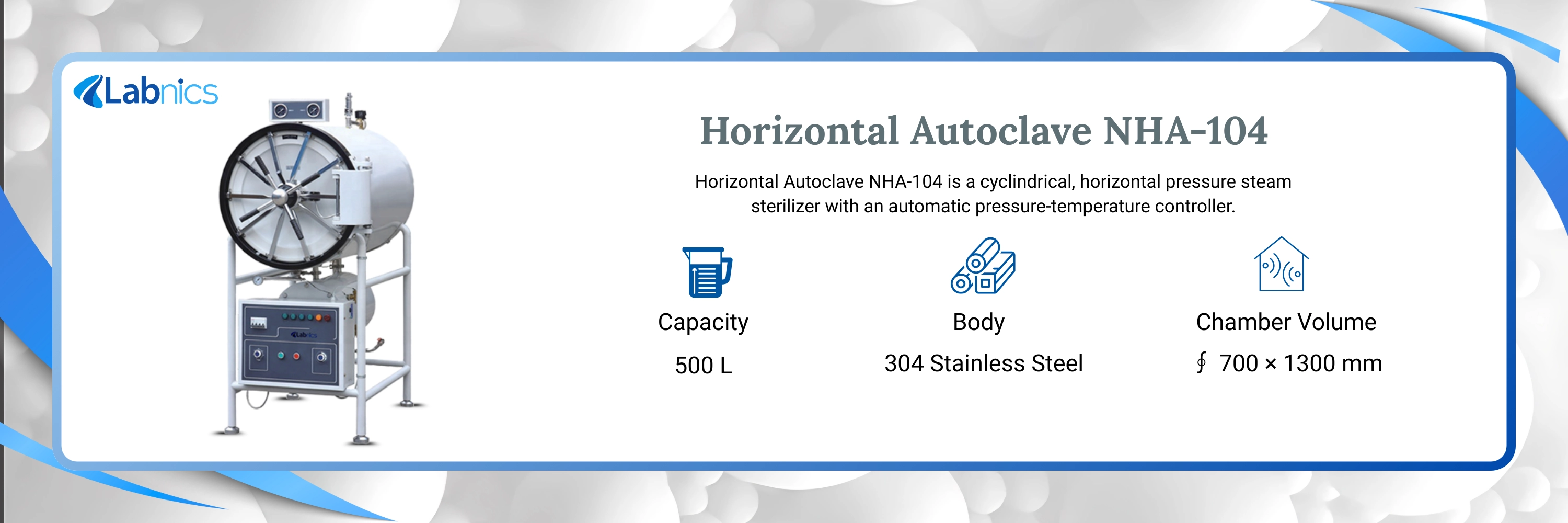 Horizontal Autoclave NHA-104