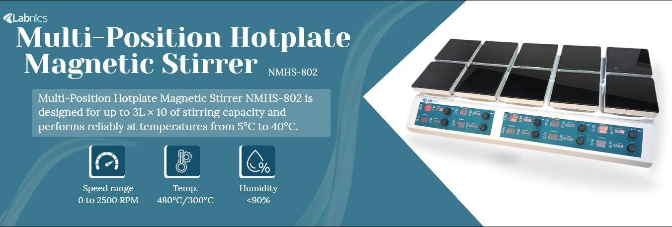 Multi-Position Hotplate Magnetic Stirrer NMHS-802