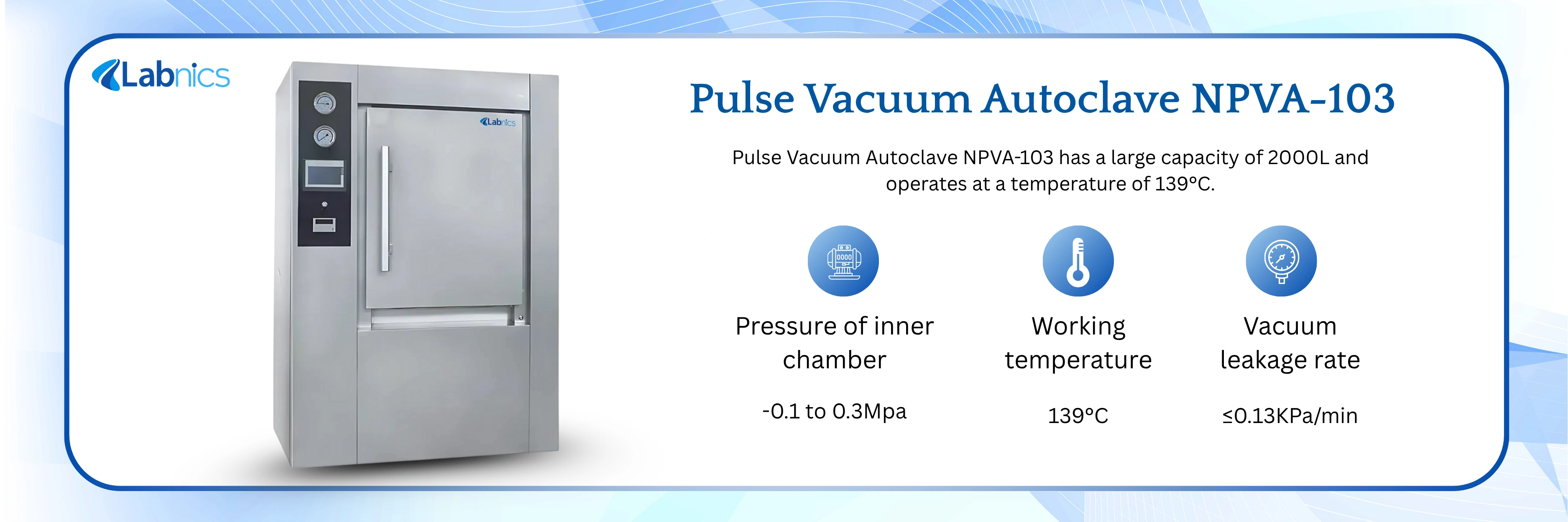 Pulse Vacuum Autoclave NPVA-103