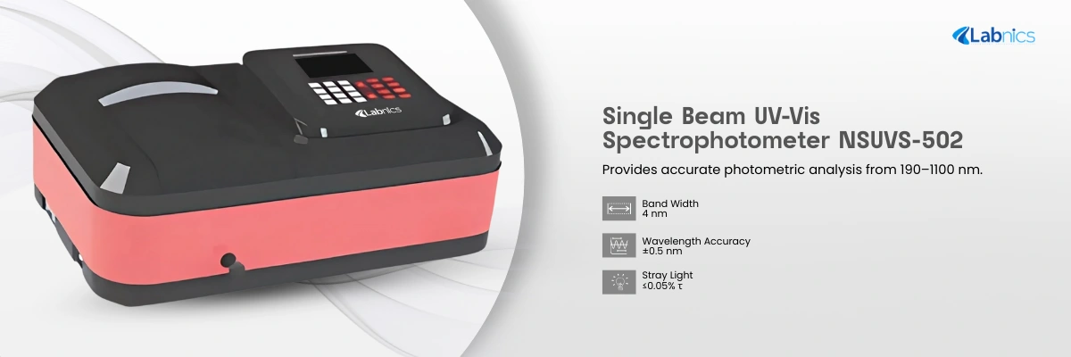 Single Beam UV-Vis Spectrophotometer NSUVS-502