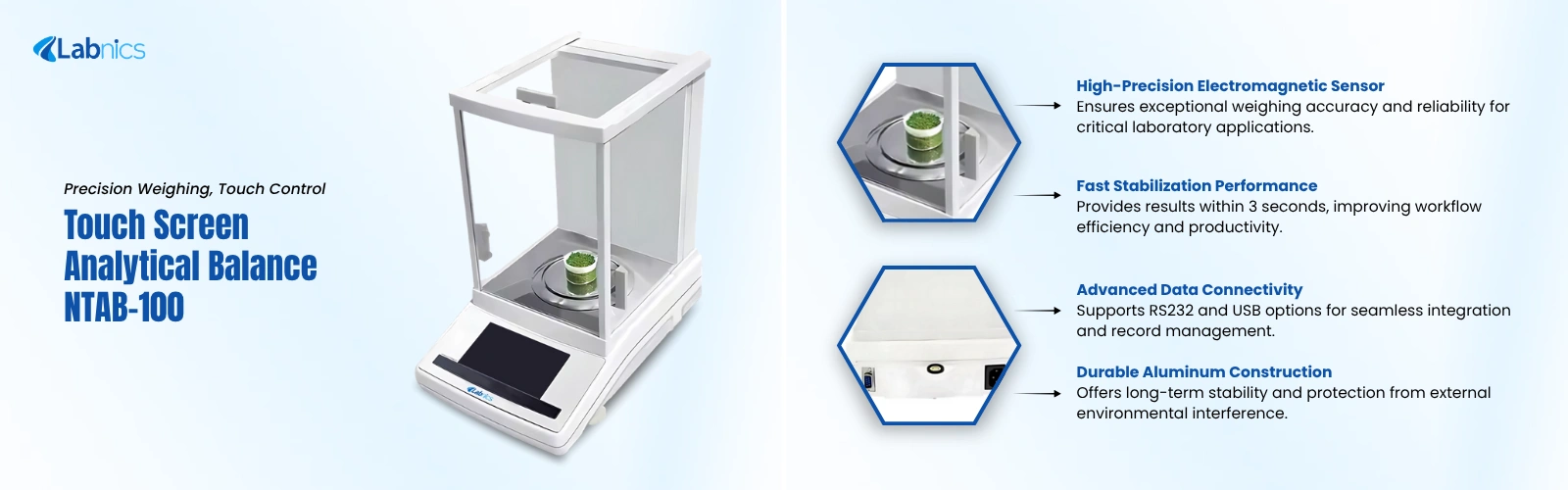 Touch Screen Analytical Balance NTAB-100
