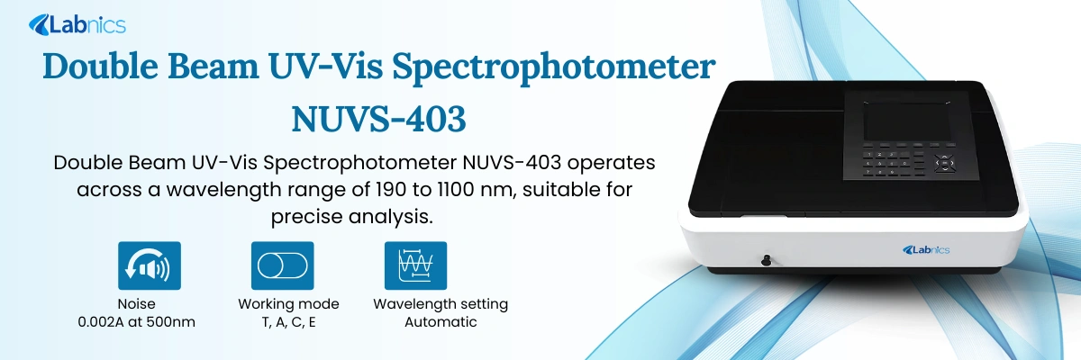 Double Beam UV Visible Spectrophotometer NDUVS-303 Double Beam UV Visible Spectrophotometer NDUVS-303
